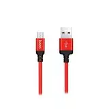 Кабель USB2.0 AM -> Micro-BM, 1m (HOCO) X14 Times speed, в оплетке, красный (6957531062851), Цвет: Красный