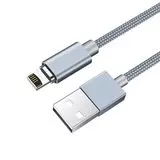 USB-кабель для Apple 8pin Lightning 1м. (HOCO) U40A Magnetic, магнитный, серый (6957531078388)