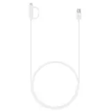 Кабель USB2.0 AM -> Micro-B + переходник Type-C 1.5m, белый (Samsung) (EP-DG930DWEGRU)