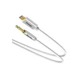 Кабель переходник Audio Jack 3.5мм 3pin (m) - Type-C (m) 1м (Baseus M01) серебристый (6953156262560)