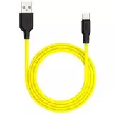Кабель USB2.0 AM -> Micro-BM, 1m (HOCO) X21 Plus, желтый/черный (6931474711892), Цвет: Желтый/Чёрный