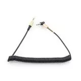 Кабель Audio AUX Jack 3.5мм (m) -> 3.5мм (m) 1.8м (Cablexpert) угловой, витой, черный (CCAB-02-35MMLC-1.8MB)