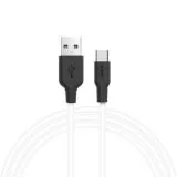Кабель USB2.0 AM -> Type-C, 1m (HOCO) X21, белый/черный (6957531071402)