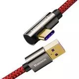 Кабель USB2.0 AM -> Type-C, 1m (Baseus) Legend series, угловой, красный (6953156209305)
