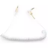 Кабель Audio AUX Jack 3.5мм (m) -> 3.5мм (m) 1.8м (Cablexpert) угловой, витой, белый (CCAB-02-35MMLC-1.8MW)