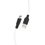 Кабель USB2.0 AM -> Micro-BM, 1m (HOCO) X21 Plus, белый/черный (6931474711861), Цвет: Бело-черный