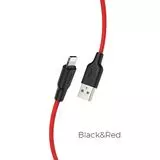 USB-кабель для Apple 8pin Lightning 2 м. (HOCO) X21 Plus, красный/черный (6931474713797), Цвет: Красный/черный