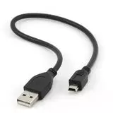 Кабель USB2.0 AM -> mini-BM, 0.3m (Gembird) черный (CCP-USB2-AM5P-1)