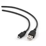 Кабель USB2.0 AM -> Micro-BM, 1m (Cablexpert) черный (CCP-mUSB2-AMBM-1M)