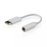 Аудио переходник USB Type-C (M) -> mini-jack 3.5 mm (F), Cablexpert, белый (CCA-UC3.5F-01-W)