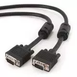 Кабель VGA сигнальный 20m (Cablexpert, черный, тройной экран, феррит.кольца, пакет) (CC-PPVGA-20M-B)