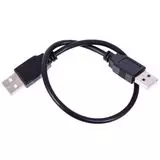 Кабель USB2.0 AM -> AM 0.3m (Greenconnect) черный (GCR-UM2M-BB2S-0.3m)