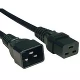 Кабель POWER UPS 1,8 м (для ИБП С19 -> С20, сечение 1,5мм, медь) Hyperline (PWC-IEC19-IEC20-1.8-BK)