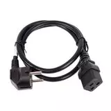 Кабель POWER PC19 1 м (С19 - Schuko, сечение 1,5 мм.кв.) Lanmaster (LAN-PP19/SHA-1.0-BK)