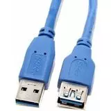 Кабель удлинитель USB3.0 AM -> AF, 0.5m (Aopent) синий (ACU302-0.5M)
