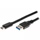 Кабель USB3.0 AM -> USB3.0 Type-C, 2 m (Aopen/Qust) черный (ACU401-2M)