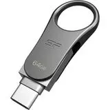 USB Flash-накопитель 64Gb USB 3.0/USB Type-C (Silicon Power, Mobile C80), серый (SP064GBUC3C80V1S)