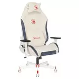 Кресло игровое A4Tech Bloody GC-330, белый/серый