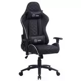 Кресло игровое Cactus CS-CHR-030BLS, черный/серебристый