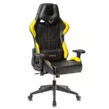 Кресло игровое Бюрократ VIKING 5 AERO YELLOW, черный/желтый