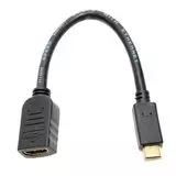 Переходник mini HDMI (M) -> HDMI (F) 0.1m, v1.4b (5bites) (BC-HDC2A1)