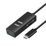 USB-разветвитель (хаб) USB Type-C -> USB3.0, 1 порт, USB2.0, 2 порта + Card Reader, Ginzzu, (GR-563UB)