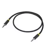 Кабель Audio AUX 3.5мм (m) -> 3.5мм (m) 0.5м, черный, в оплетке (Greenconnect) (GCR-AVC8114-0.5m)