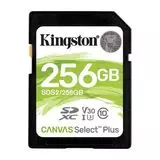 Карта памяти SDXC 256Gb Class 10 UHS-I U3 V30 Canvas Select Plus (Kingston) (SDS2/256GB)