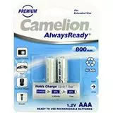 Аккумулятор (размер ААA, HR03) Camelion 800mAh Always Ready - упаковка 2 шт, цена за 2шт (AAA800ARBP2)