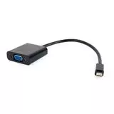 Переходник mini DisplayPort (M) -> VGA (F) 0.15m (Cablexpert), черный (A-mDPM-VGAF-02)