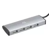 USB-разветвитель (хаб) USB Type-C -> USB2.0, 4 порта, Digma, серебристый (HUB-4U2.0-UC-DS)