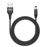 USB-кабель для Apple 8pin Lightning 1.2м. (HOCO) U76 Fresh, магнитный, индикатор, черный (6931474716705)