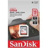Карта памяти SDHC 16Gb Class 10 UHS-I (SanDisk) (SDSDUNC-016G-GN6IN)