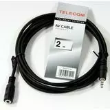 Кабель Audio удлинитель 3.5мм (m) -> 3.5мм (f) 2м (Telecom) черный (TAV7179-2M)