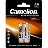 Аккумулятор (размер АА, HR6) Camelion 2500mAh - упаковка 2 шт, цена за 2шт (NH-AA2500BP2)