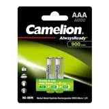 Аккумулятор (размер ААA, HR03) Camelion 900mAh AlwaysReady - упаковка 2 шт, цена за 2шт (NH-AAA900ARBP2)