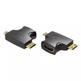 Переходник HDMI (F) -> micro HDMI (M) + mini HDMI (M) (Vention) (AGFB0)
