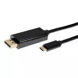 Переходник USB Type-C (M) -> DisplayPort (M), 1.8м, Aopen/Qust, черный (ACU422C-1.8M)