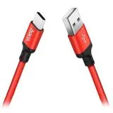 Кабель USB2.0 AM -> Type-C, 2m (HOCO) X14 Times speed, красный (6957531062936)