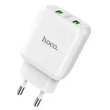 Зарядное устройство HOCO N6 Charmer, USB A+A, QC 3.0, белый (6931474738967)