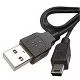 Кабель USB2.0 AM -> Mini-BM 5pin, 0.5m (5bites) черный (UC5007-005)