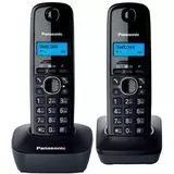 Телефон DECT Panasonic KX-TG1612RUH Black Grey, черный/серый