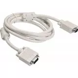 Кабель VGA сигнальный 10m HD15M/HD15M (Buro, белый) (CAB016S-10M)