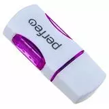 Картридер внешний USB2.0 Perfeo PF-VI-R024, фиолетовый (PF_С3797), Цвет: Фиолетовый