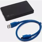 Карман для винчестера SATA 2.5" -> USB3.0 (noName, DM-2508) пластик, черный (57912)