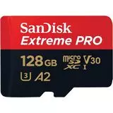 Карта памяти MicroSDXC 128GB Class 10 UHS-I U3 V30 + адаптер (SanDisk, Extreme Pro) (SDSQXCD-128G-GN6MA)