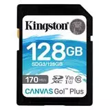 Карта памяти SDXC 128Gb class 10 UHS-I U3 V30 (Kingston Canvas Go Plus 170R) (SDG3/128GB)