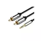 Кабель Audio 3.5мм -> 2 x RCA, 1.5м (Vention) черный (P550AC150-S)