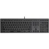 Клавиатура A4 Tech Fstyler FX60H slim Multimedia USB, белая подсветка, серый (FX60H GREY/WHITE)