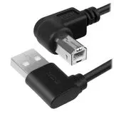 Кабель USB2.0 1m (Greenconnect) угловой, экран, черный (GCR-AUPC5AM-BB2S-1.0m)